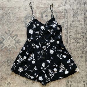 Urban Outfitters Blue Floral Romper